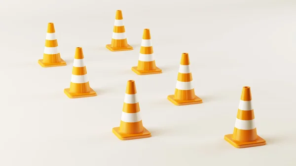 Cono di traffico Zig Zag — Foto Stock