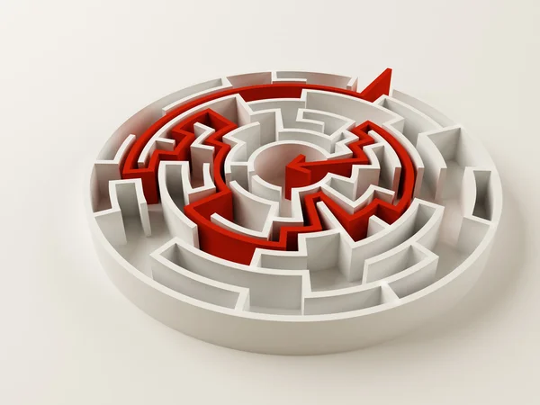 Puzzle labyrinthe résolu — Photo
