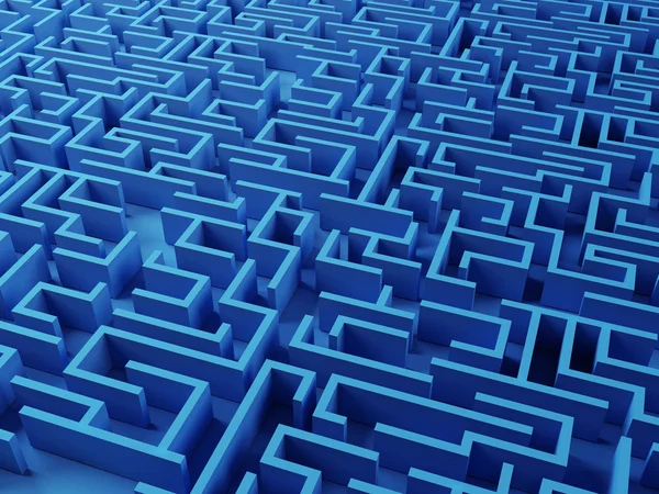 Solved Maze puzzl — Stock Photo, Image