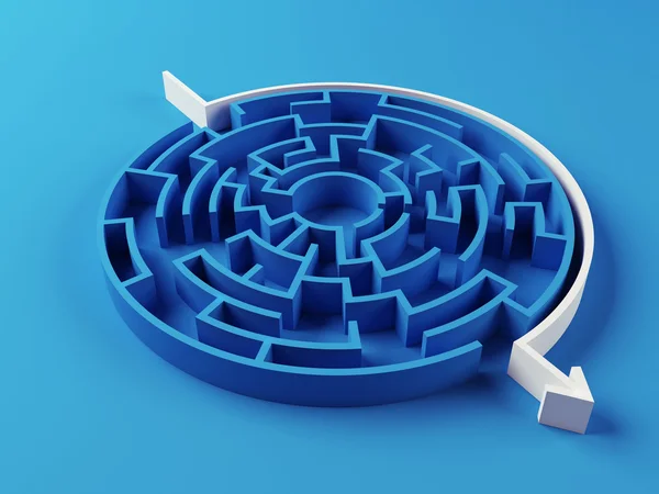 Puzzle labyrinthe résolu — Photo