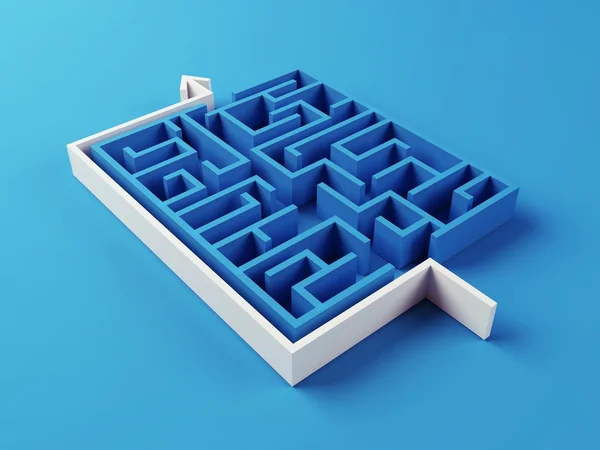 stock image Solved Maze puzzle