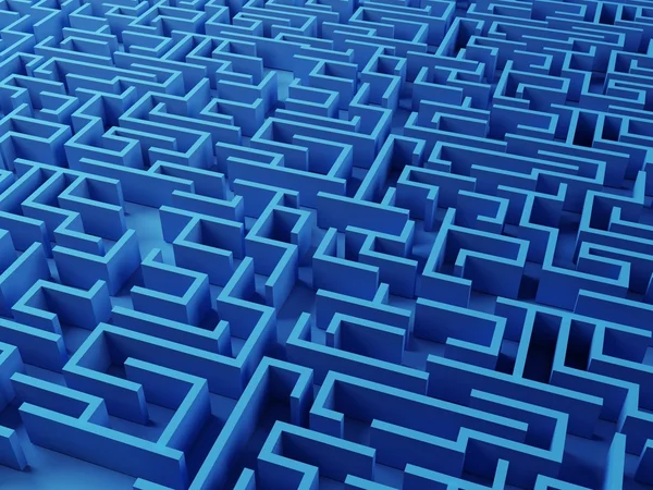 Solved Maze puzzl — Stock Photo, Image