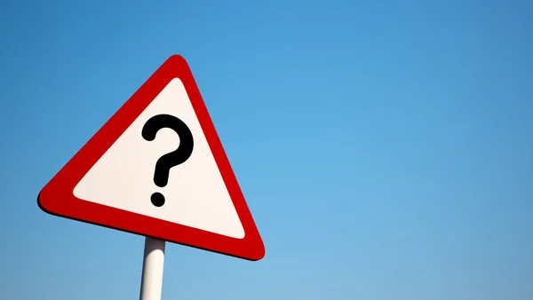 Question Sign with Clipping Pat — Stock Photo, Image