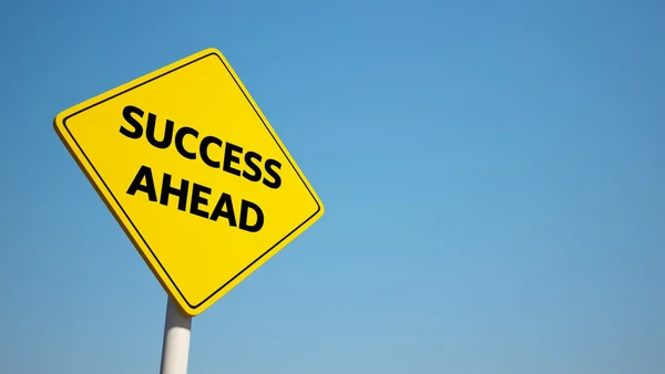 Success Sign with Clipping Pat — Stock Photo, Image