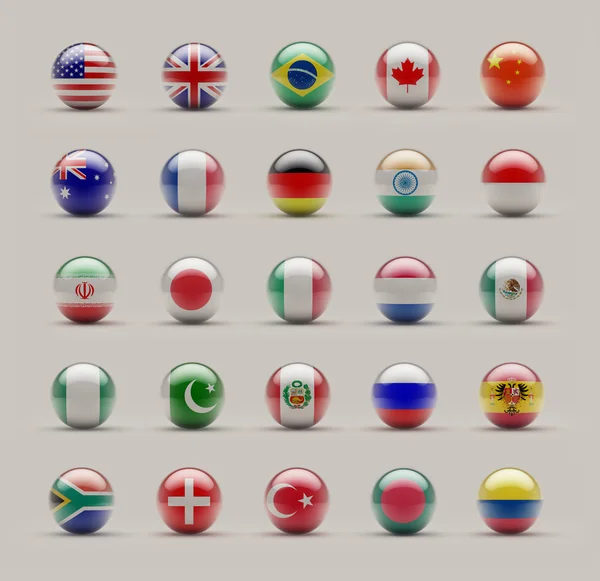 Sphere Flags — Stock Photo, Image