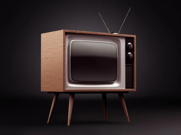 Retro TV with Clipping Pat — Stock Photo, Image