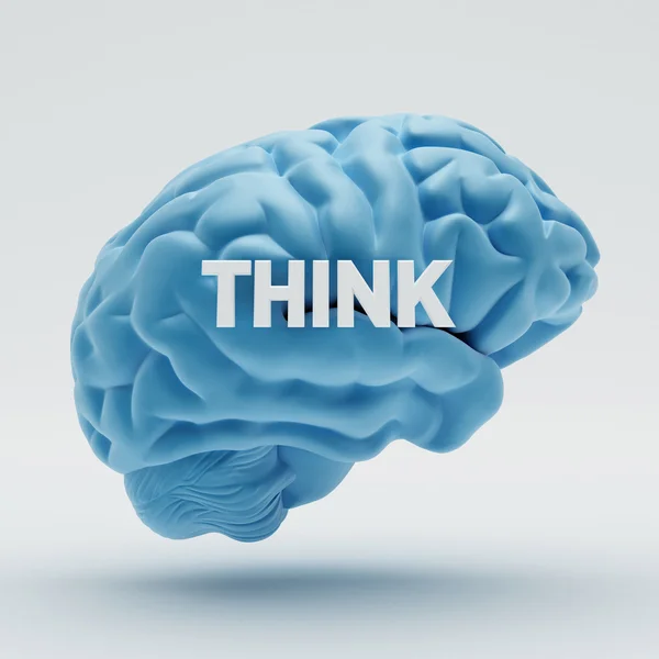 Piensa en cerebro —  Fotos de Stock