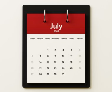 2014 Temmuz planlama takvimi