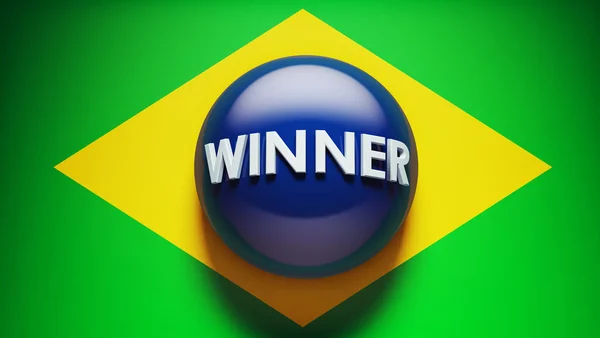 Brazilië winnaar concept — Stockfoto