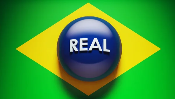 Brazil real koncepció — Stock Fotó