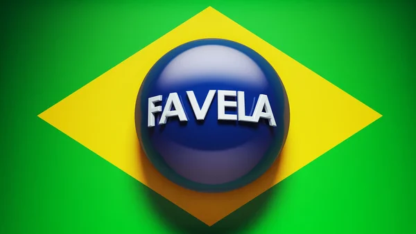 Brazília favela koncepció — Stock Fotó