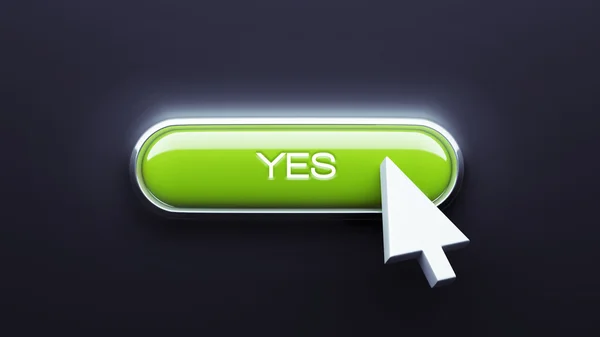 Yes-knappen — Stockfoto