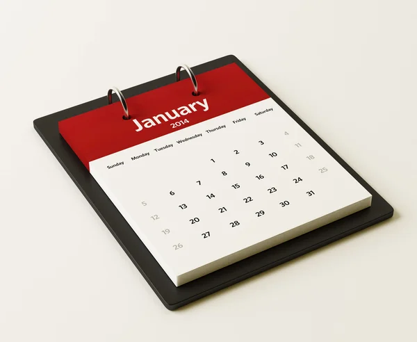 2014 January Calendar Planning — Stock Photo, Image