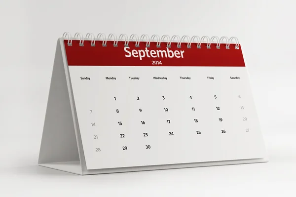 2014 Septiembre Calendario Planificación —  Fotos de Stock