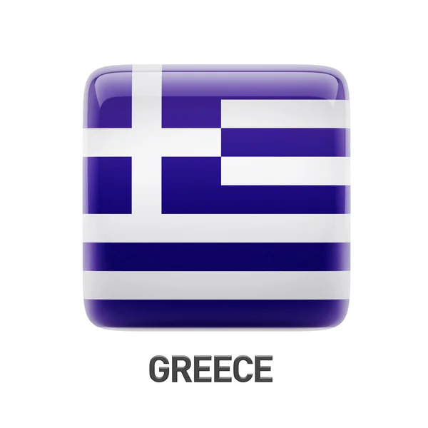Het pictogram van de vlag van Griekenland — Stockfoto