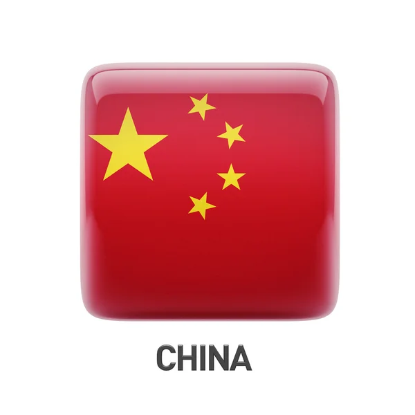 China Flag Icon — Stock Photo, Image