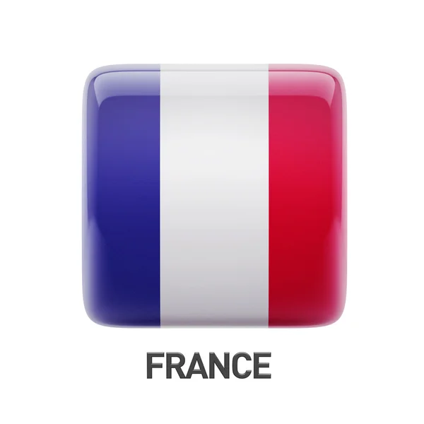 Fransa bayrağı simgesi — Stok fotoğraf