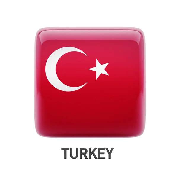 Het pictogram van de vlag van Turkije — Stockfoto