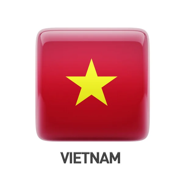 Wietnam flaga ikona — Zdjęcie stockowe