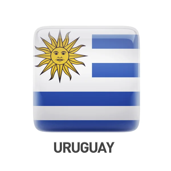 Uruguay bayrağı simgesi — Stok fotoğraf