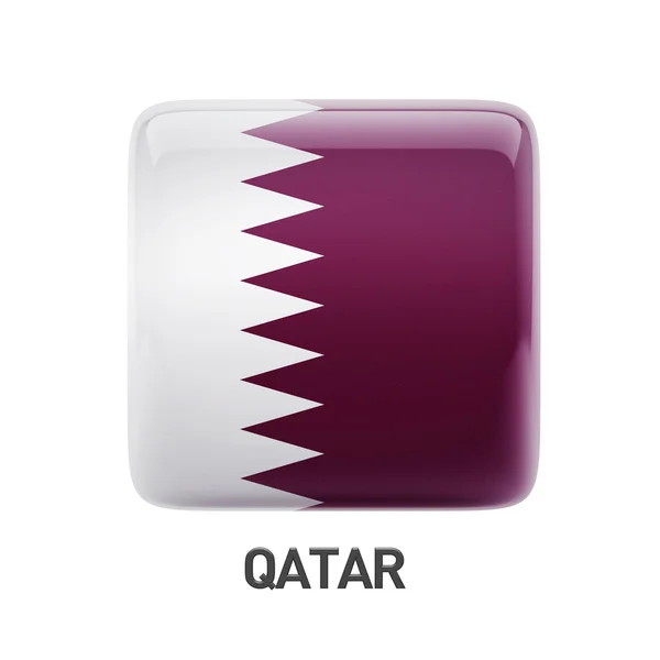 Qatar Flag Icon — Stock Photo, Image