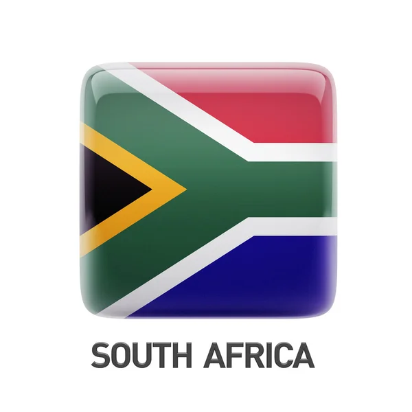 South Africa Flag Icon — Stock Photo, Image