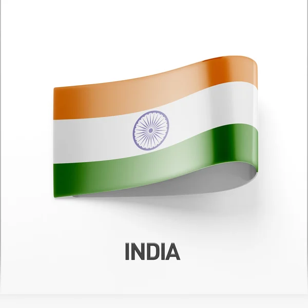 Het pictogram van de vlag van India — Stockfoto
