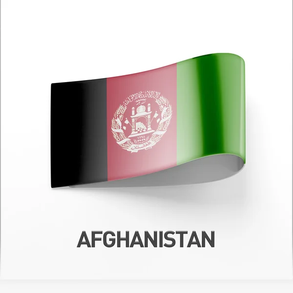 Het pictogram van de vlag van Afghanistan — Stockfoto