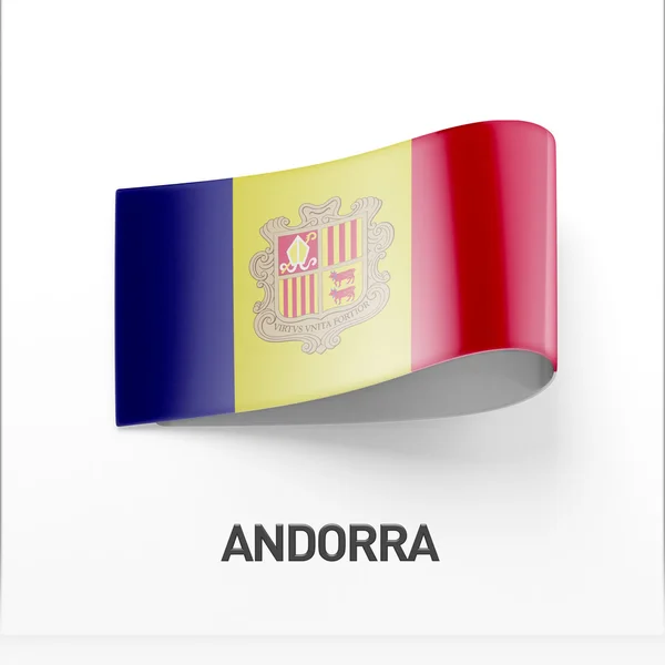 Andorra Flag Icon — Stock Photo, Image