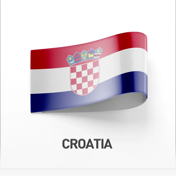 Chorwacja flaga ikona — Zdjęcie stockowe