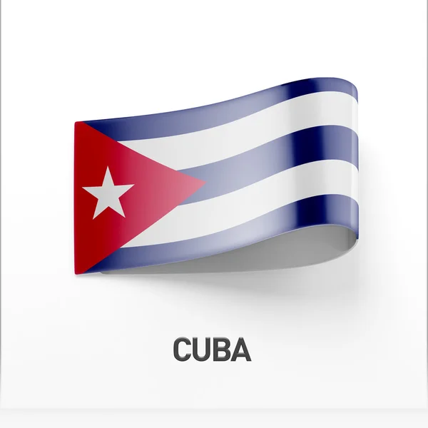 Het pictogram van de vlag van Cuba — Stockfoto