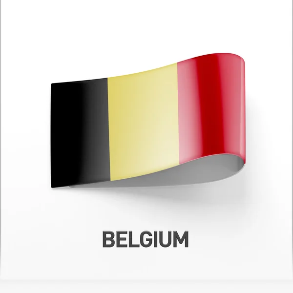 Belgia flaga ikona — Zdjęcie stockowe