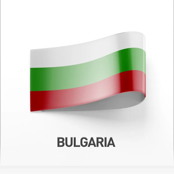 Het pictogram van de vlag van Bulgarije — Stockfoto
