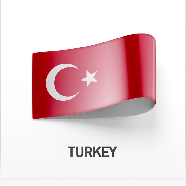 Εικονίδιο σημαία της Τουρκίας — Φωτογραφία Αρχείου