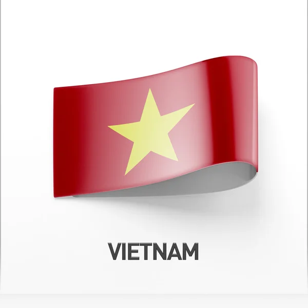 Значок флага Вьетнама — стоковое фото