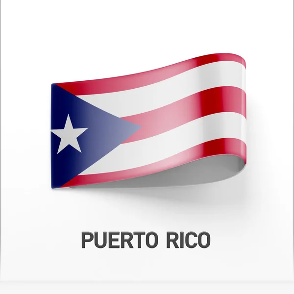 Puerto rico flaga ikona — Zdjęcie stockowe