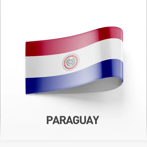 Ícone da bandeira do paraguai — Fotografia de Stock