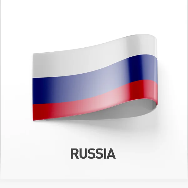 Ícone de bandeira Rússia — Fotografia de Stock