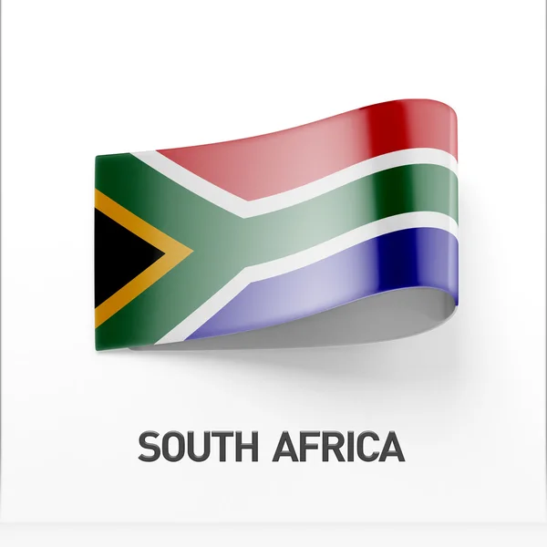 South Africa Flag Icon — Stock Photo, Image