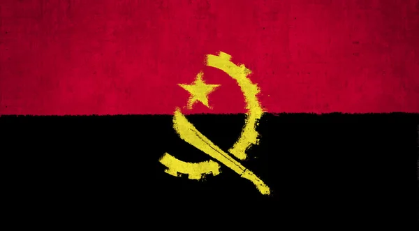 Angolas flagga — Stockfoto