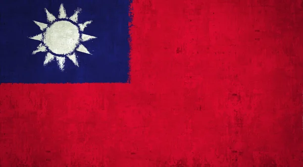 Taiwan-Flagge — Stockfoto
