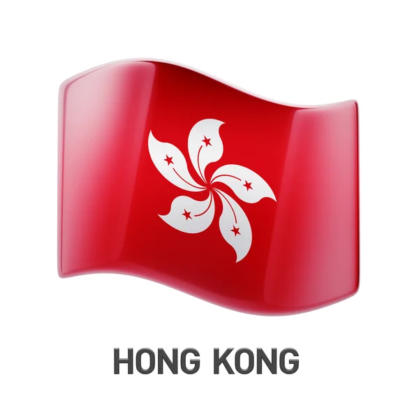 Hong Kong bayrak simgesi — Stok fotoğraf