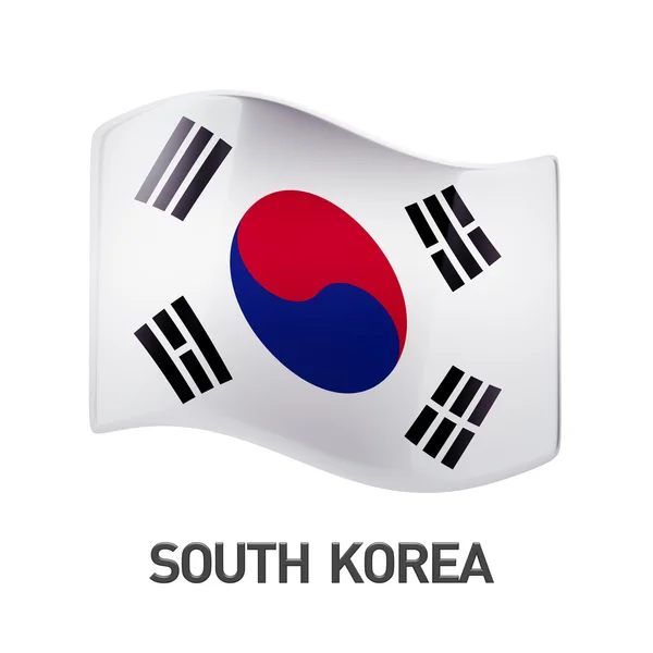 Icono de bandera de Corea del Sur — Foto de Stock