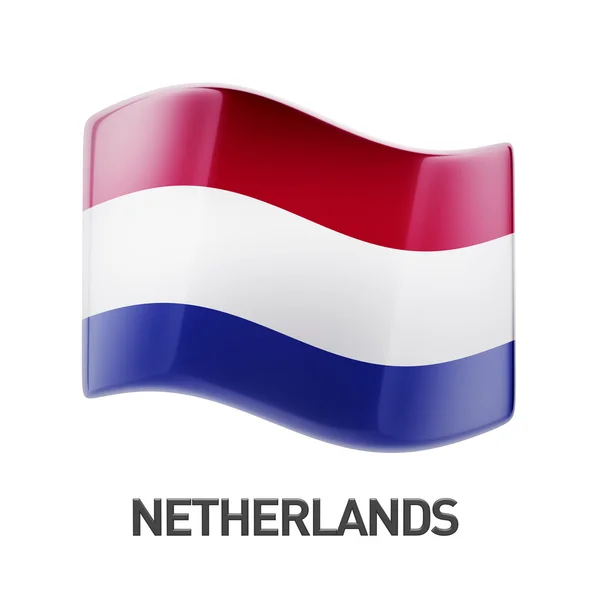 Het pictogram van de vlag van Nederland — Stockfoto