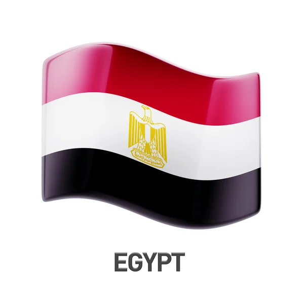 Εικονίδιο σημαία της Αιγύπτου — Φωτογραφία Αρχείου