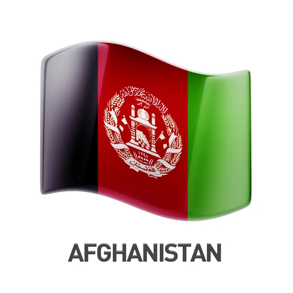 Het pictogram van de vlag van Afghanistan — Stockfoto