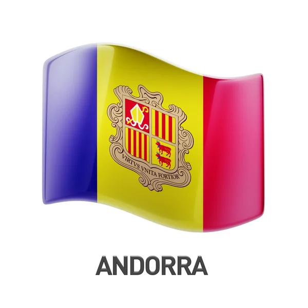 Icône drapeau Andorre — Photo