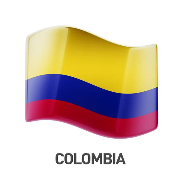 Иконка флага Колумбии — стоковое фото