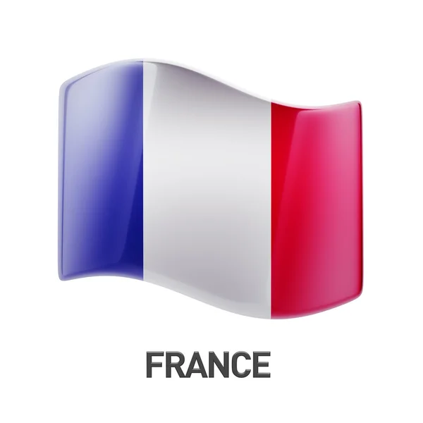 Frankrike flagga ikon — Stockfoto
