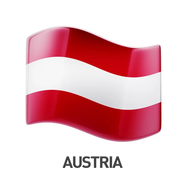 Austria icona della bandiera — Foto Stock
